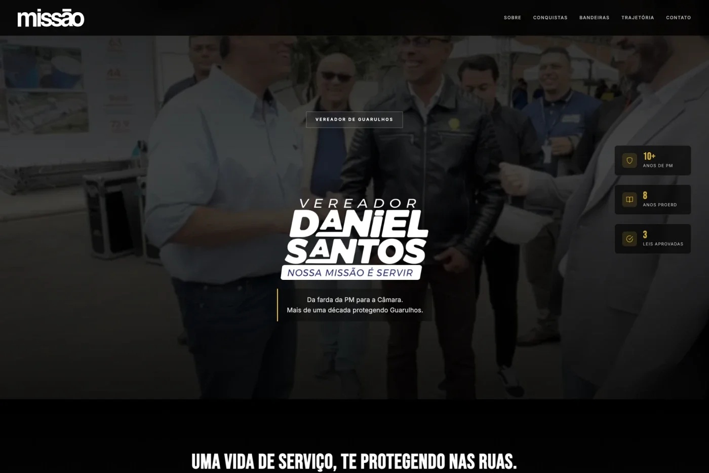Daniel Santos — Landing page