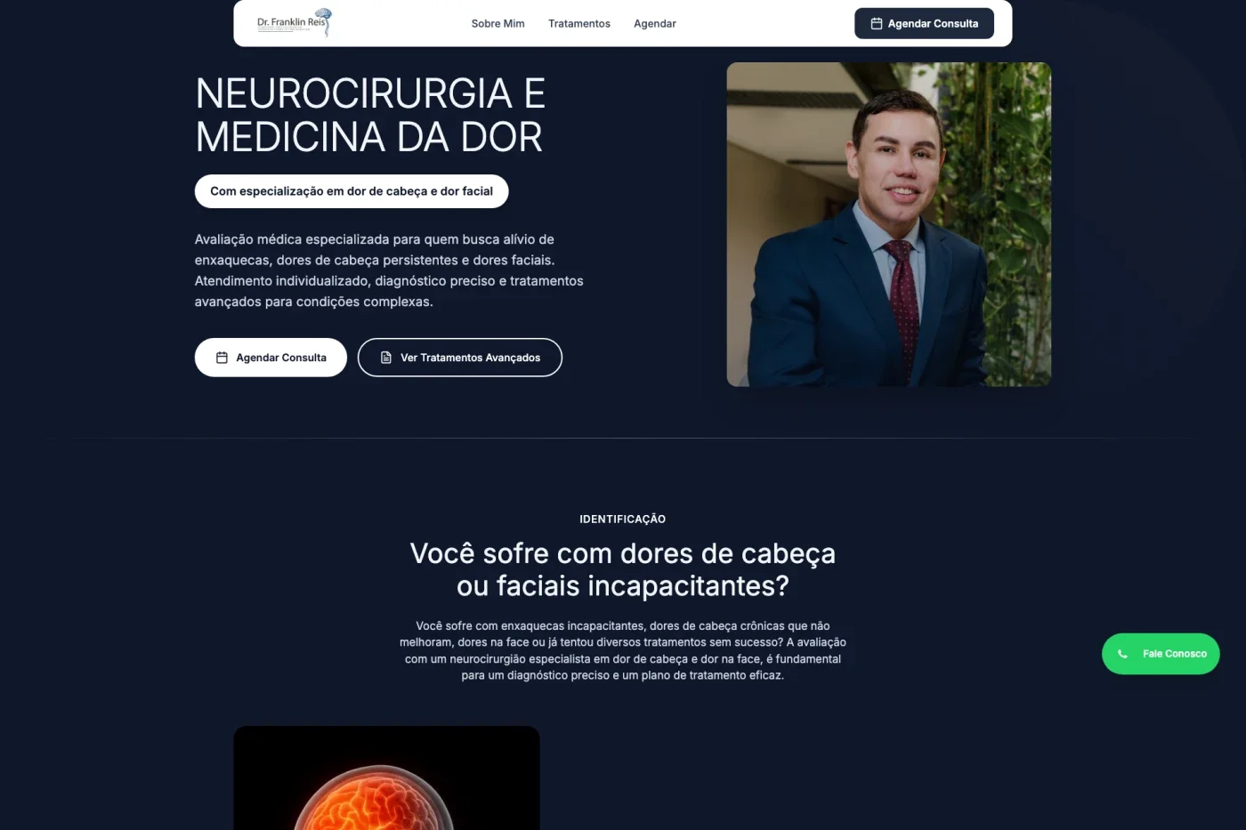 Dor de Cabeça Florianópolis — Landing page