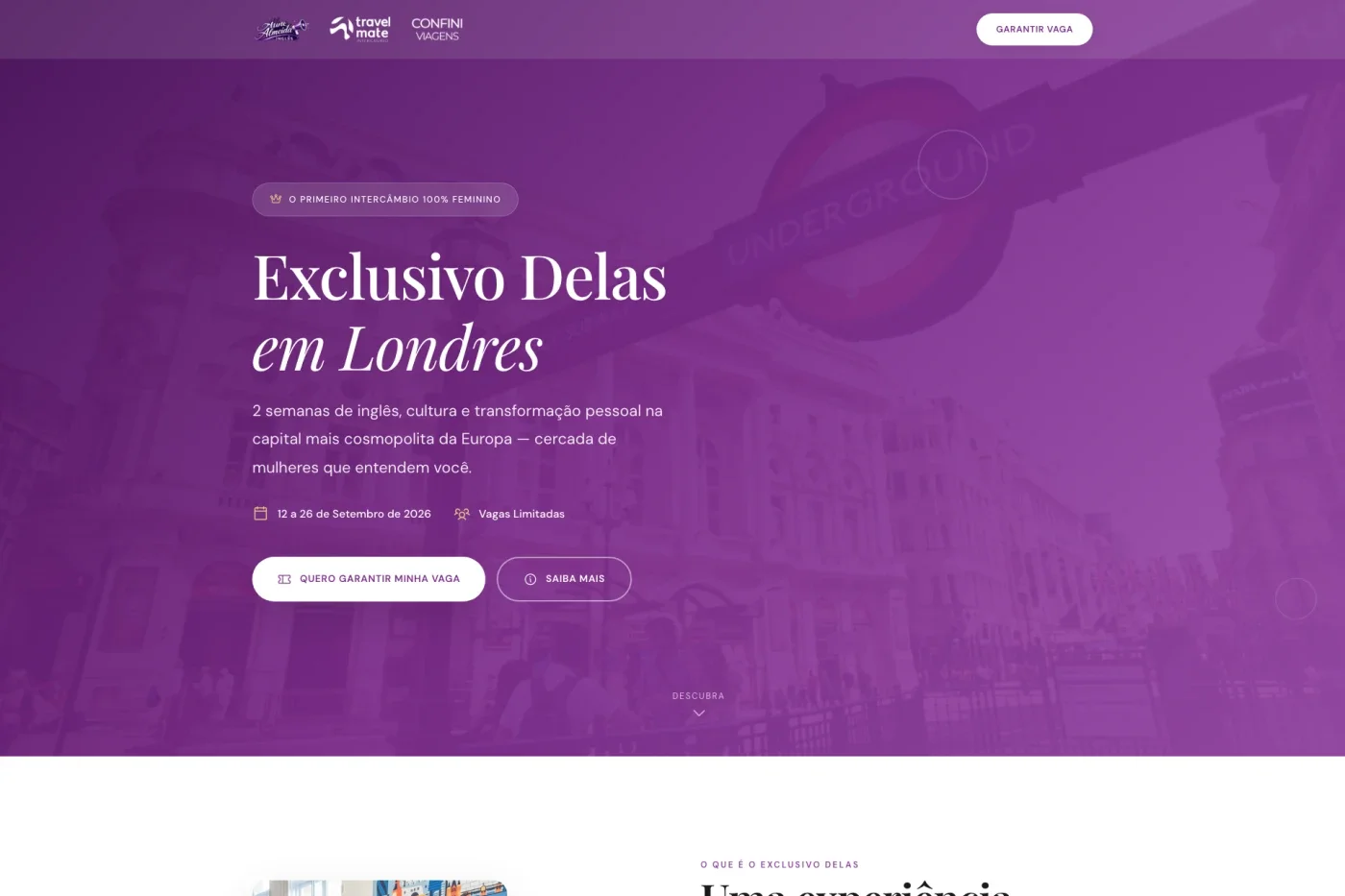 Exclusive Delas — Landing page