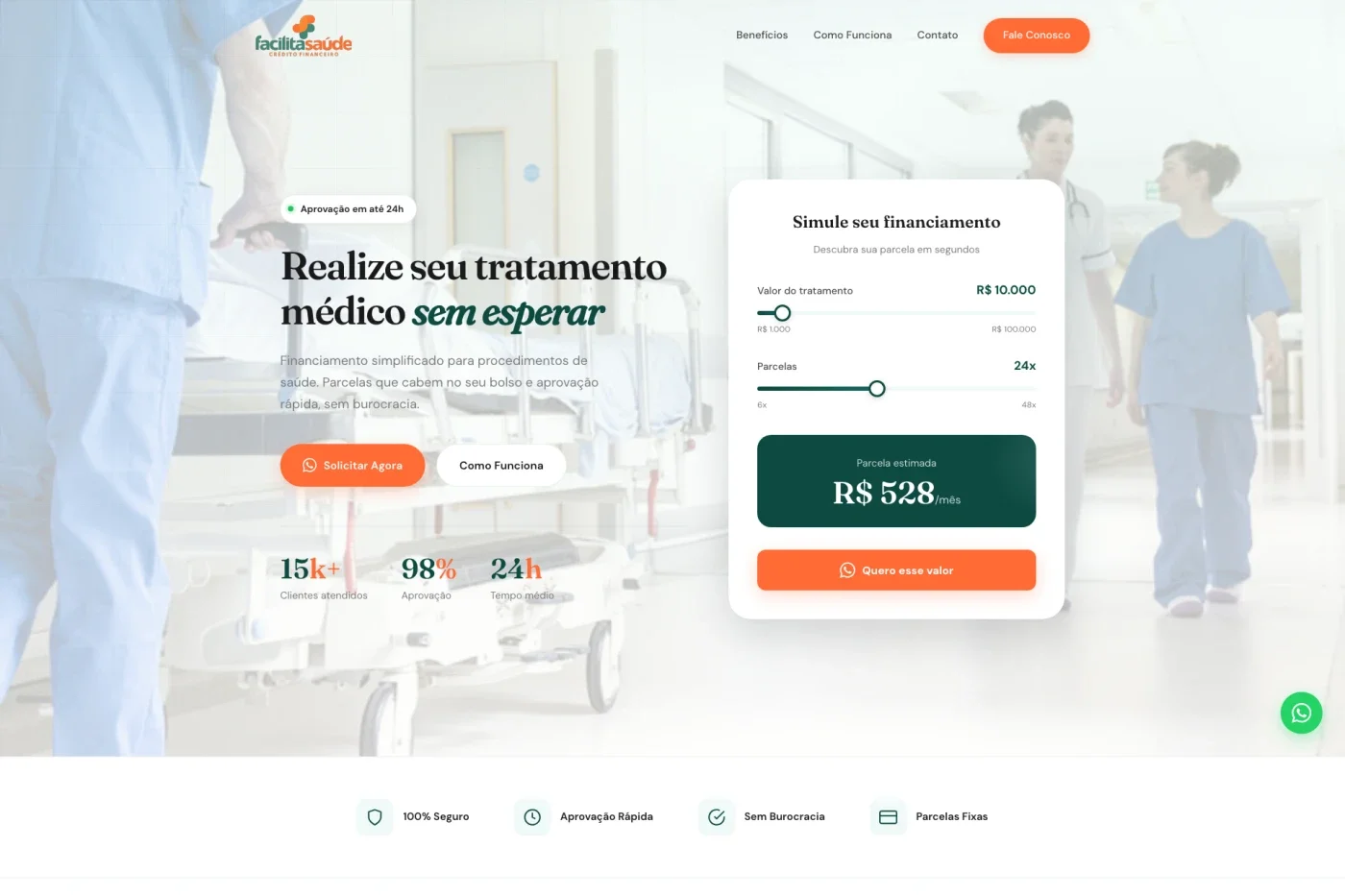Facilita Saúde — Landing page