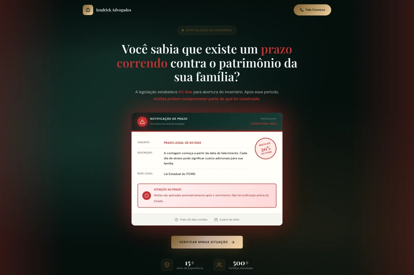 Iendrick — Landing page