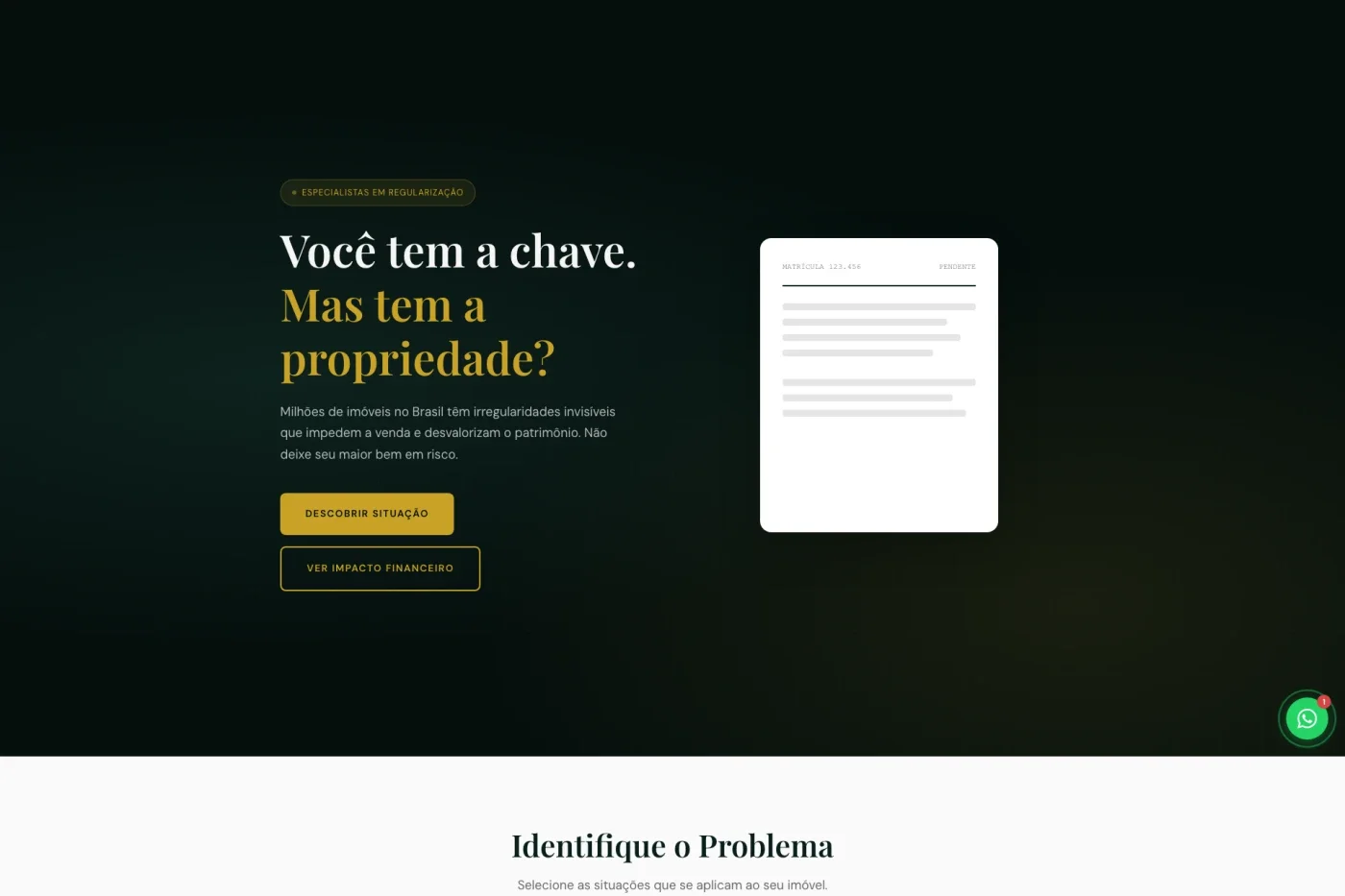 Imobiliário Guilherme — Landing page