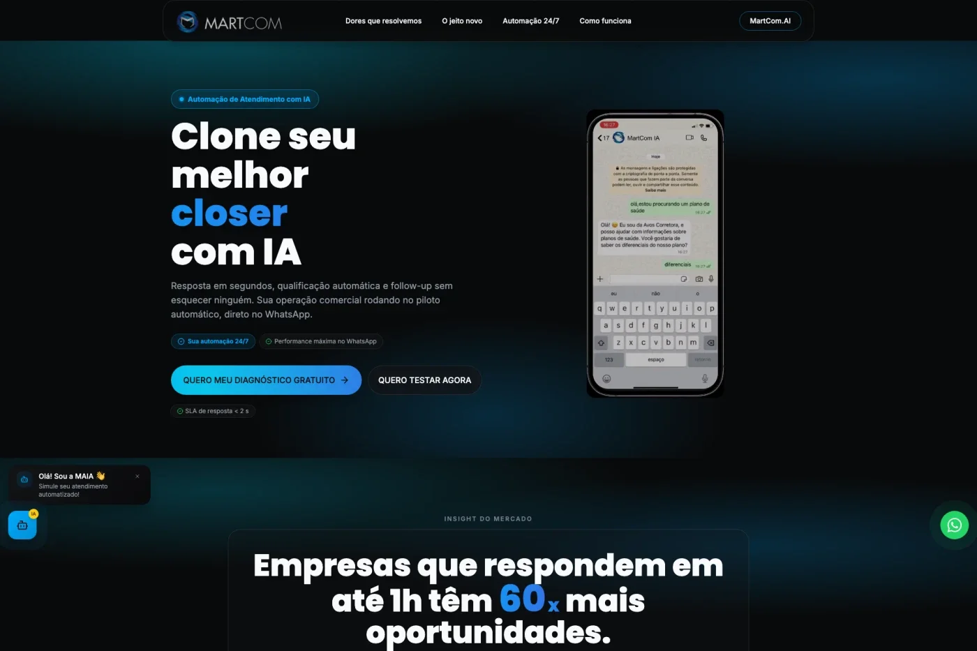 Martcom — Landing page