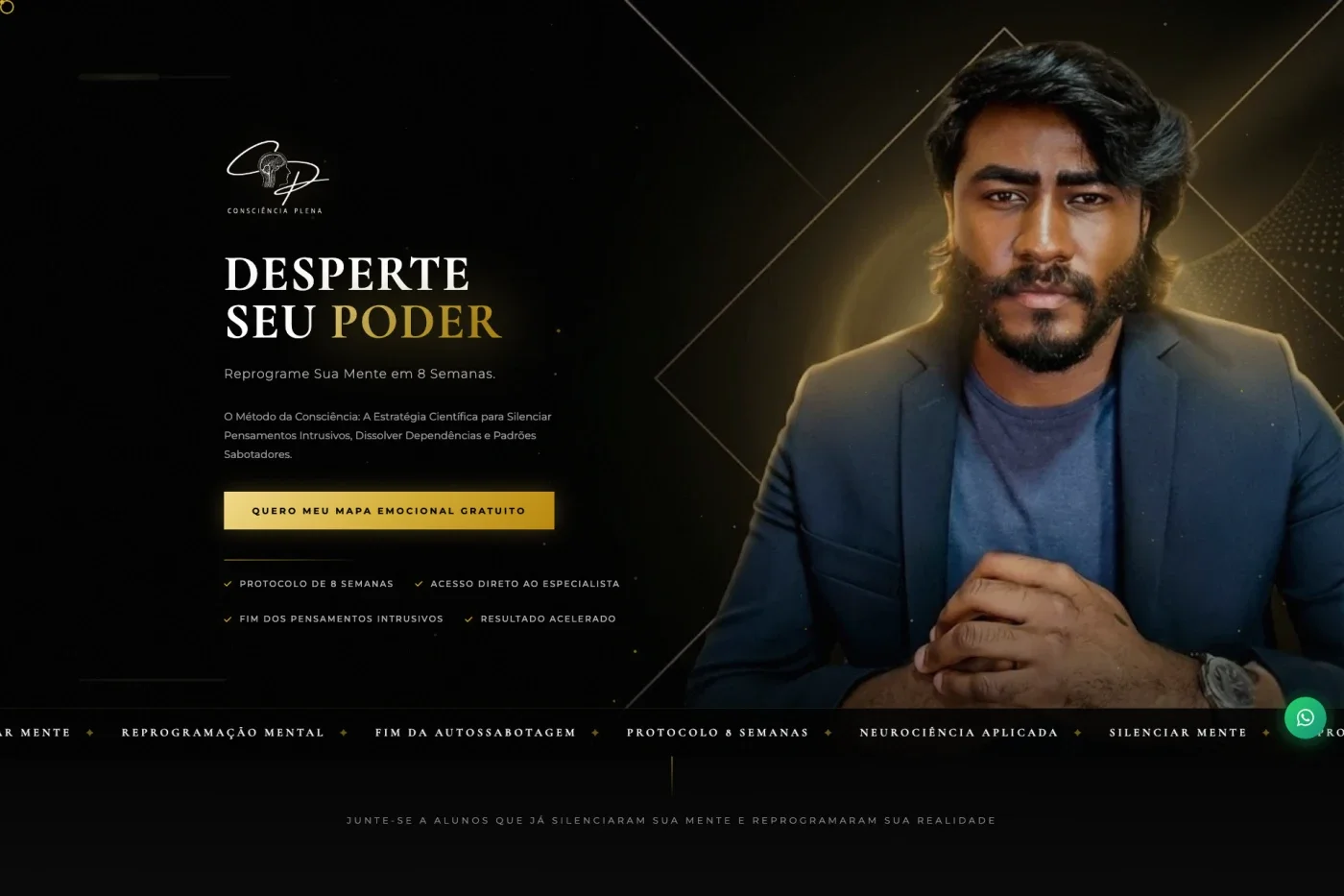 Método da Consciência — Landing page