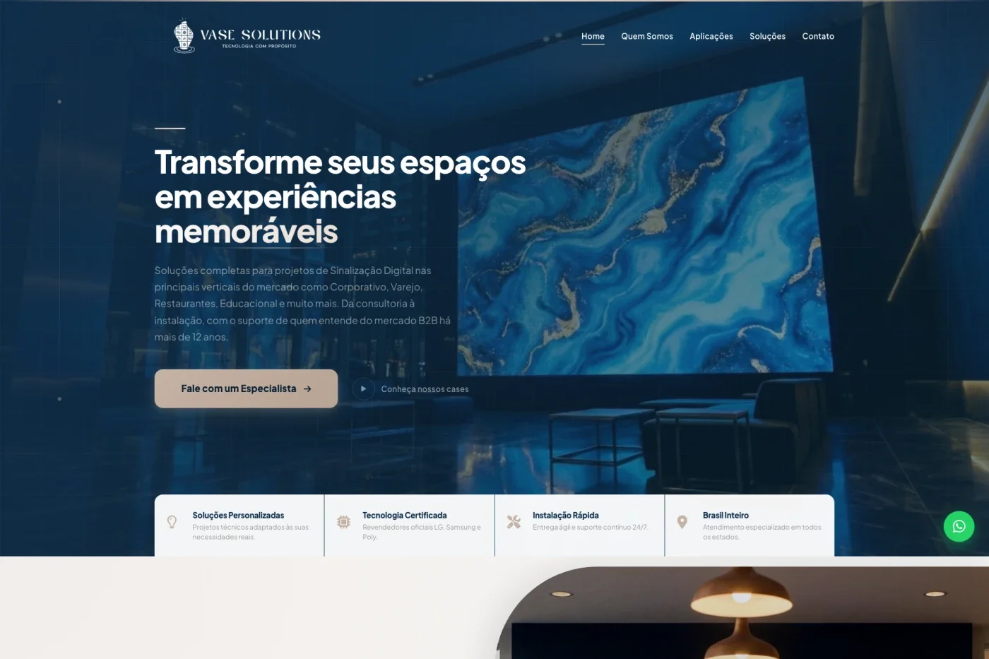 Vase Solutions — Landing page